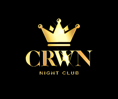 CRWN Nightclub & Venue Logo branding crwn design djillwill graphic design illustration logo typography