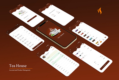 Tea House branding graphic design logo ui