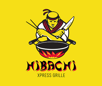 Hibachi Xpress Grille branding design djillwill graphic design hibachi xpress illustration logo typography