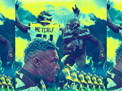 DK Metcalf adobe photoshop design digital art fan art graphic design nfl seahawks