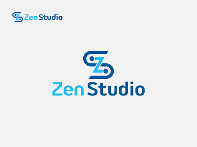 Modern Z+S Letter Zen Studio Logo Concept. app icon brand brand and identity branding design ecommerce illustration illustrator logo logo design mark print s letter logo symbol tech technology typography unique vector z letter logo