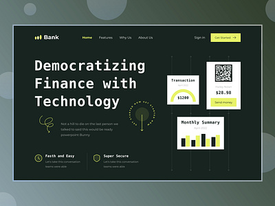 Digital Banking Header | Landing page design banking banking app branding credit card digital bank figma graphic design hero illustration homepage minimal ui money online banking payment product design ui ui ux ux webdesign