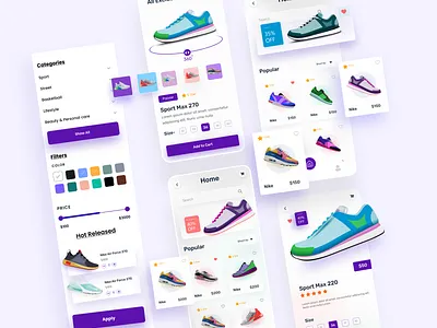 Shoes App Design app app design app ui creative app design concept e commerce mobile app product app products shoe app