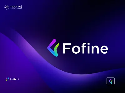 Fofine abstract banking brand identity colorful finance iconic letter f letter mark logo design concept logo mark logo symbol minimal modern monogram rebrand