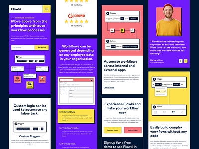 Flowki Website - Responsive ai automation color hr landing page management popular saas ui ui ux ui design ux uxdesign visual design web design web responsive web ui website workflow