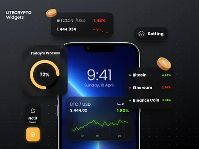 LITECRYPTO 3d appdesign dribbblers ui uidesign userinterface