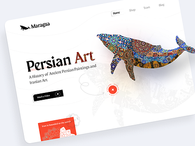 Persian Art art iran landing landing page pattern persian web web app web design whale