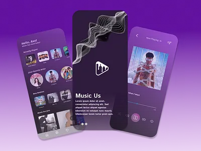 Music UI/UX design graphic design ui