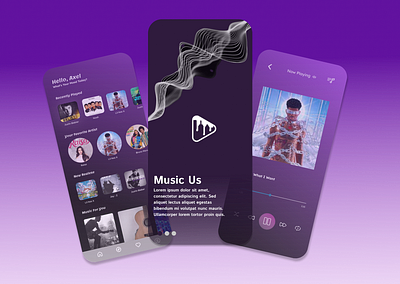 Music UI/UX design graphic design ui
