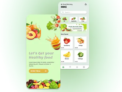 Grocery UI/UX design graphic design ui