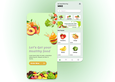 Grocery UI/UX design graphic design ui