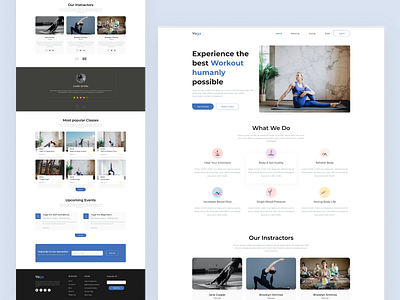 Yoga Website Landing Page Design complete uiux design figma health meditation ui design ui designer website design yoga landing page yoga studio yoga website design