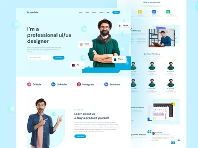 Portfolio Landing Page landing page personal site portfolio template ui ui kit ui ux web design website