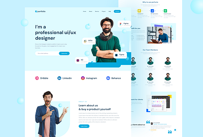 Portfolio Landing Page landing page personal site portfolio template ui ui kit ui ux web design website