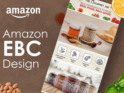 Amazon EBC content - Real Food Real Good amazon amazon brand store amazon ebc amazon store front branding creative creative illustration food ebc graphic design illustration product design product feedback template design