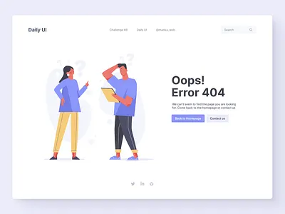 Daily UI – 404 Page 404 page component library components daily 008 daily 100 challenge daily ui dailyuichallenge design design system error page forms illustration inputs page not found ui ux web