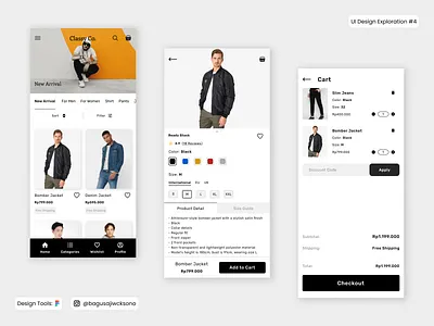 Classy Co. - Fashion Store App app design fashion illustration store typography ui ux