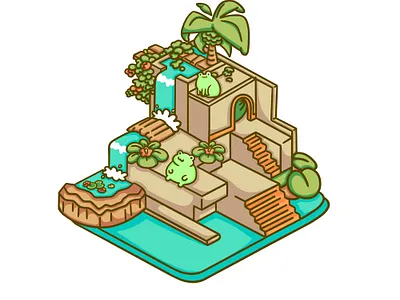 FrogLand animal land branding character design design forest forest logo frog frog design frog land frog logo graphic design illustration land land design land logo logo logo design ui ux vector