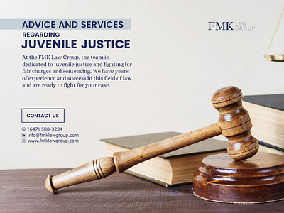 Juvenile offenders bail lawyer branding criminal defense lawyer criminal lawyer in oakville f fmklawgroup graphic design lawfirm