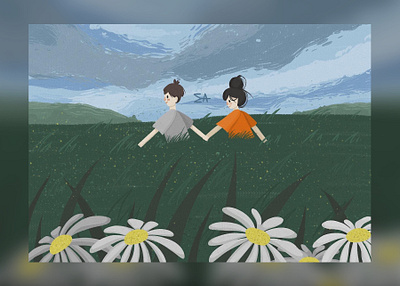 LOVE art artist book character design design character digital illustration love sky summer wind