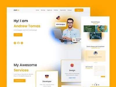 Portfolio Landing page landing page landing page design portfolio ui design web ui design