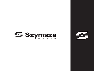 Szymsza Media aesthetic blackandwhite camera logo catchy design dribbble flat golden ratio icon logo media monogram simple sz monogram vector video logo