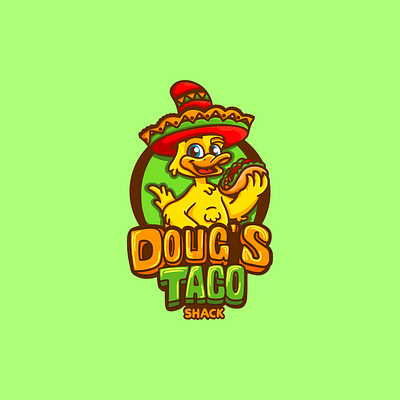 Doug's Taco branding character design design duck duck design duck logo graphic design illustration logo logo design mexican mexican hat mexican logo taco taco design taco logo ui ux vector