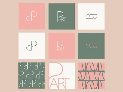 Part Homewear branding beige brand branding collage design graphic design green grey homewear identity illustration illustrator logo photoshop pink vector