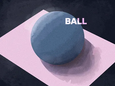 Ball digital art lighting shadow