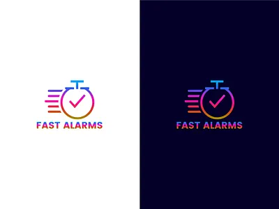Modern Fast Alarms logo. alarms logo branding creative logo fiverr graphic design logo logo design logo maker minimal minimalist minimalist logo modern modern logo