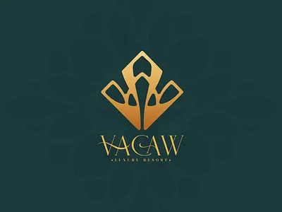 VACAW_Luxury Resort_Brand Identity 5starhotel branding design elegant goldenlogo goldlogo graphic design hotellogo logo luxurylogo premiumlogo resortlogo vector