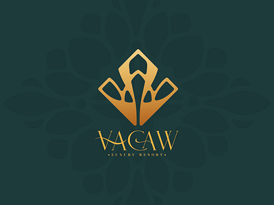 VACAW_Luxury Resort_Brand Identity 5starhotel branding design elegant goldenlogo goldlogo graphic design hotellogo logo luxurylogo premiumlogo resortlogo vector