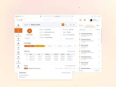 ☎️ CRM Leads Screen 2020 application crm exploration leads product design uidesign webapp