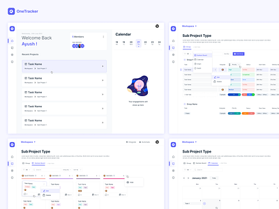 One Tracker board design group view inspiration kanban board project tracking sass task board task manager tracker tracking ui web