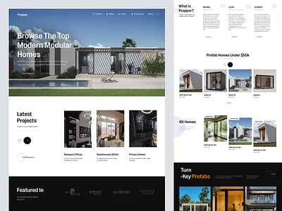 Modular Homes Landing Page 3d animation app application branding color design graphic design illustration landing landingpage logo motion graphics nft popular shot ui ux vector