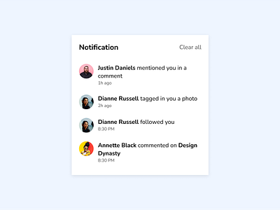 Notification app branding dailyui design graphic design ui ux