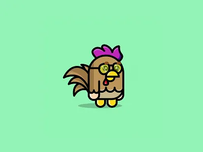 Hip Purple Rooster collection creative rooster nft for sale hip purple rooster illustration nft openseas rooster rooster character