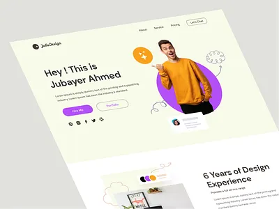 Personal Portfolio Landing Page best design design illustration landingpage minimal personal website portfolio product design ui uidesign uiux design uiuxdesign webapp webdesign website