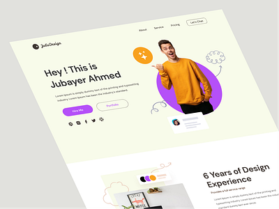 Personal Portfolio Landing Page best design design illustration landingpage minimal personal website portfolio product design ui uidesign uiux design uiuxdesign webapp webdesign website