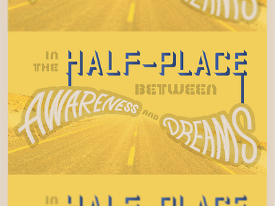 The Silent Towns dreams grain graphic lettering mars out of this world personal project ray bradbury typography vector