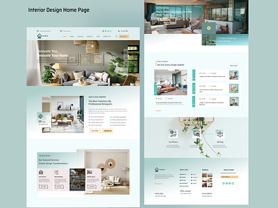 Interior Design banner branding creative design design graphic design illustration interior design interior home page interior web template logo social media ad ui ui ux ux vector web design
