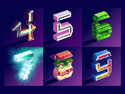 36 Days of Type 2022 -- Lego Series -- 4 through 9 branding design drawing graphic design illustration isometric lettering logo typography ui ux vector videogames