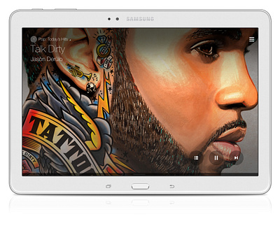 Samsung Milk Music - Tablet App (Non-Dial State) app design design management experience design information architecture interaction design mobile mobile apps music product design service design tablet ui user experience user interface ux ux design visual design