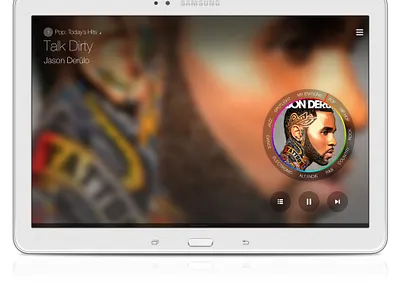 Samsung Milk Music - Tablet App (Dial State) app design design management experience design information architecture interaction design mobile mobile apps music product design service design tablet ui user experience user interface ux ux design visual design