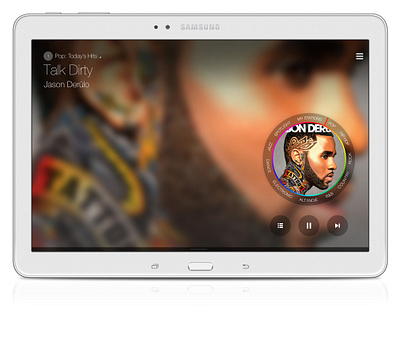 Samsung Milk Music - Tablet App (Dial State) app design design management experience design information architecture interaction design mobile mobile apps music product design service design tablet ui user experience user interface ux ux design visual design