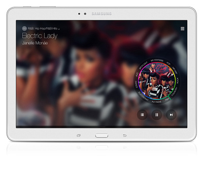 Samsung Milk Music - Tablet App (Dial State) app design design management experience design information architecture interaction design mobile mobile apps music product design service design tablet ui user experience user interface ux ux design visual design