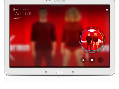 Samsung Milk Music - Tablet App (Dial State) app design design management experience design information architecture interaction design mobile mobile apps music product design service design tablet ui user experience user interface ux ux design visual design