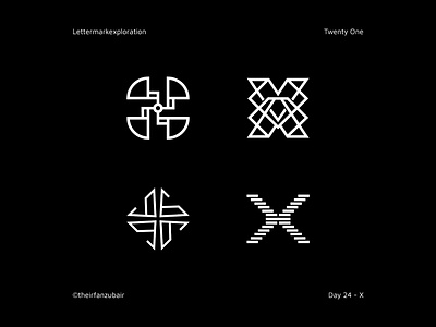 #lettermarkexploration - 24/26 - X brandidentity branding design identitydesign illustration illustrator lettermark logo logomark ui
