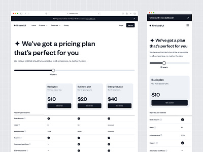 Pricing table — Untitled UI design system figma price structure price table pricing pricing cards pricing page pricing plans pricing table saas slider table web design