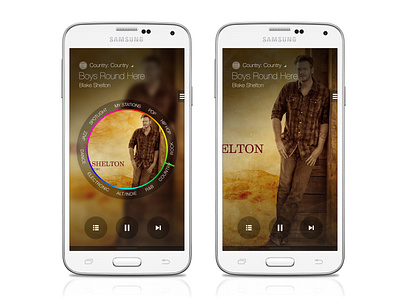 Samsung Milk Music - Mobile App (Dial & Non-Dial States) app design design management experience design information architecture interaction design mobile mobile apps music product design service design ui user experience user interface ux ux design visual design